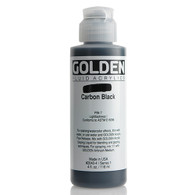 Golden, Fluid Acrylic, Paint, 4oz, Carbon Black